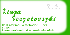 kinga veszelovszki business card